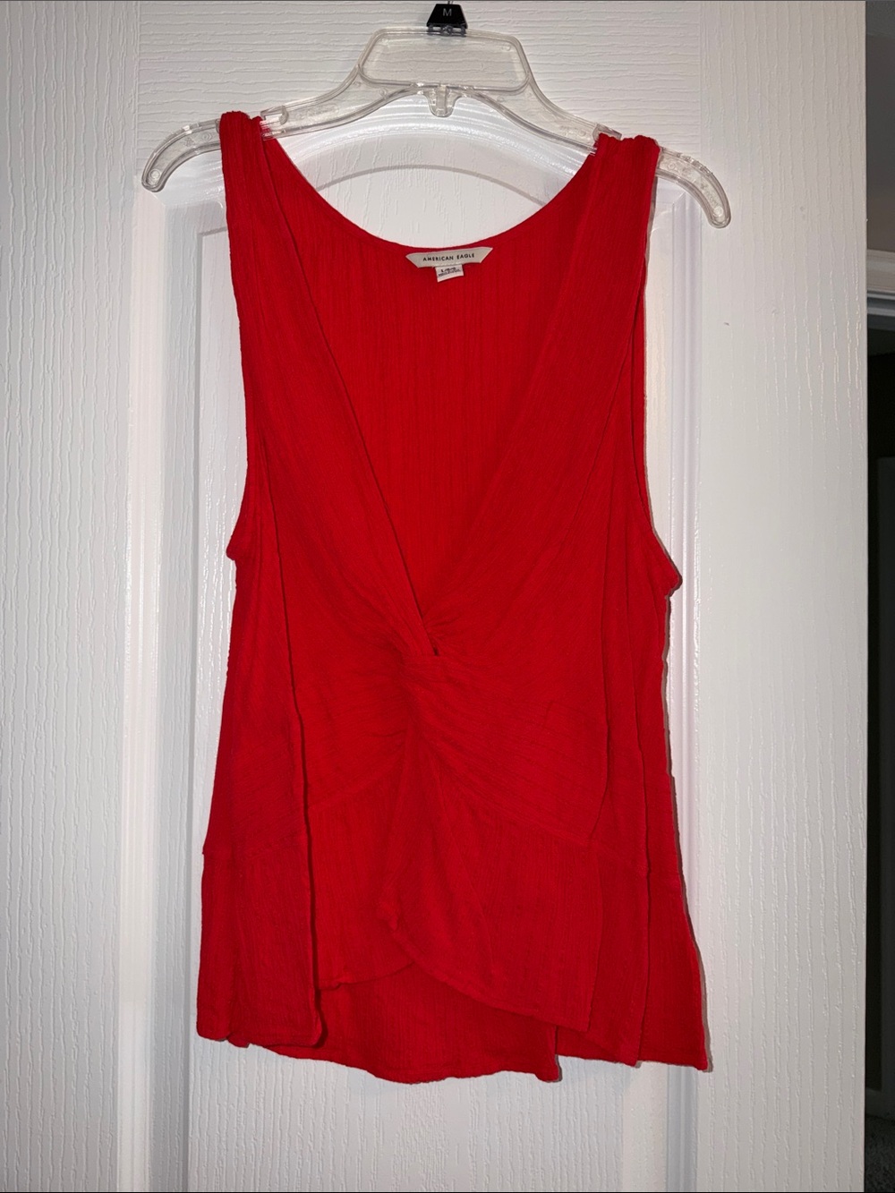 Elizabeth and James Red Twist-Front Sleeveless Camisole